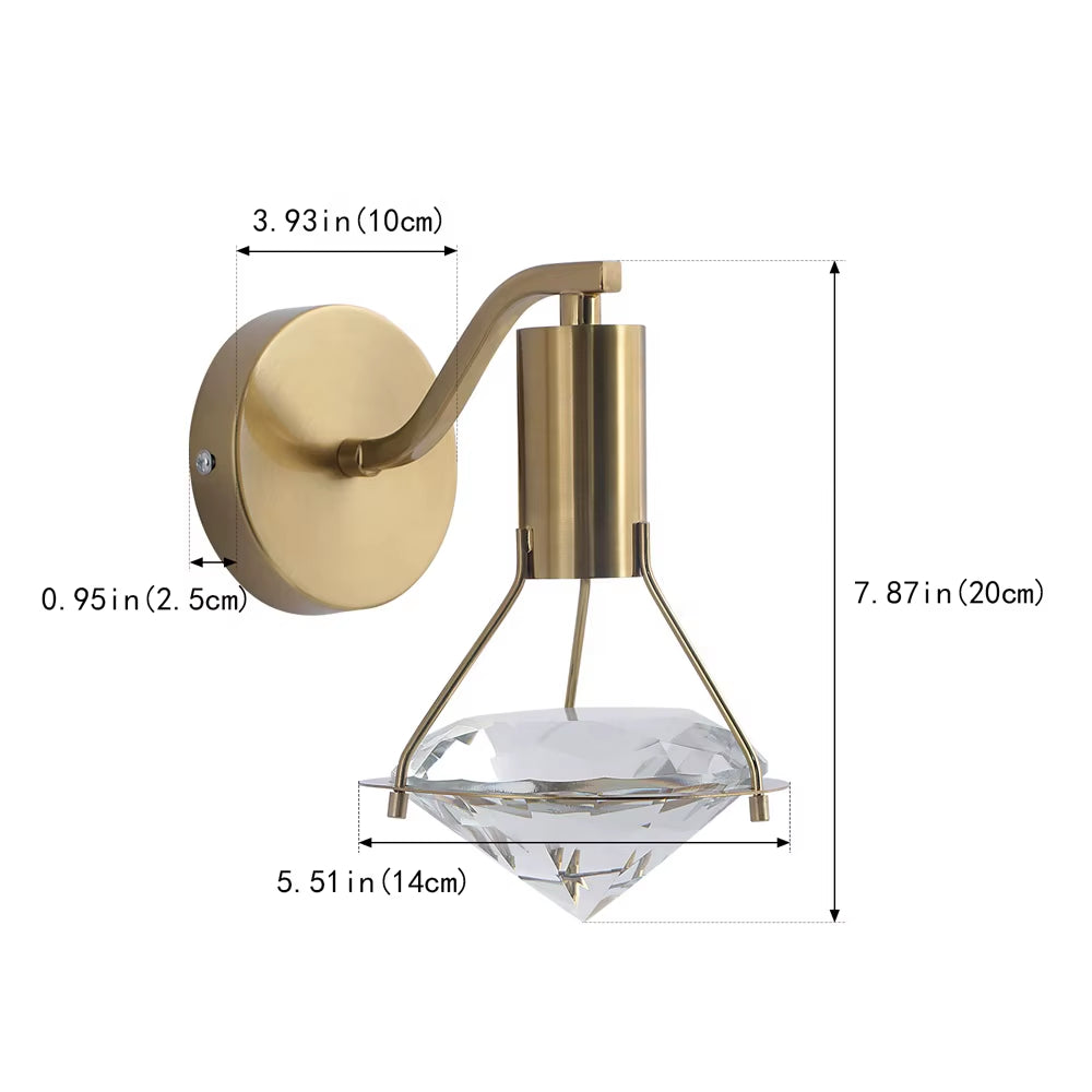 Light Luxury Entrance Bedroom Wall Lamp Bedside Small Chandelier Creative Living Room Background Wall Aisle Sconce