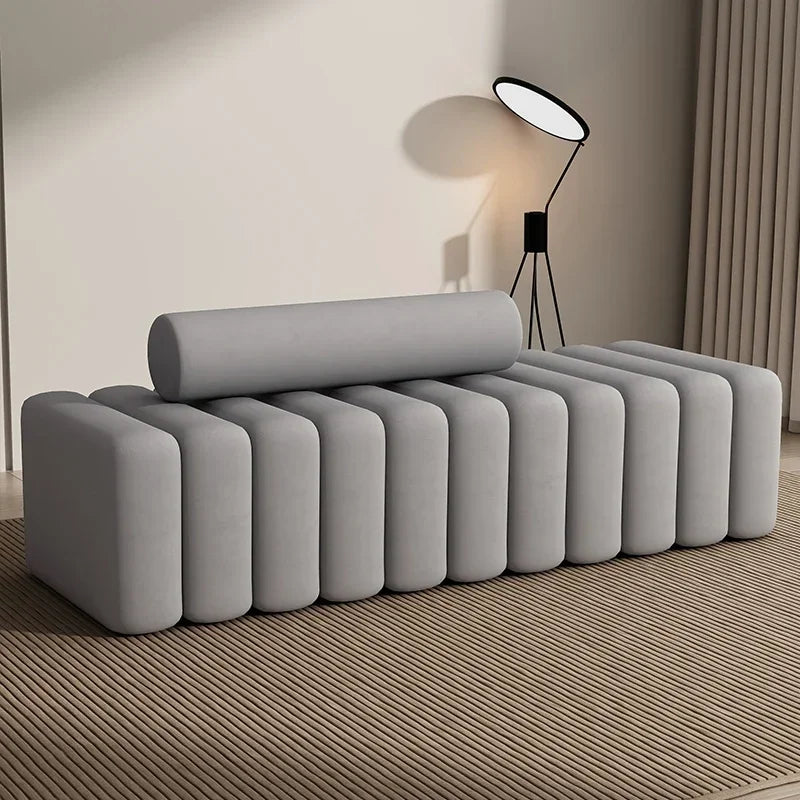 Lazy White Living Room Sofa Modern Nordic Home Shoe Changing Stool Luxury Bedroom Comfortable Muebles Para El Hogar Decor