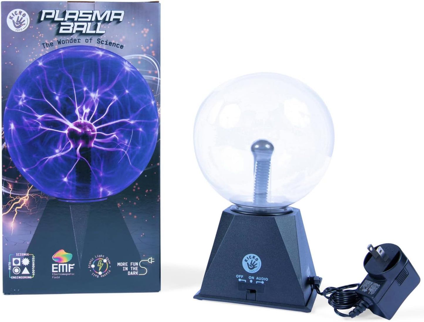 10-Inch Plasma Ball - Blue Plasma Globe Touch and Sound Sensitive - Nebula Thunder Lightning Lamp Plug-In for Science Decor - Crystal Ball for Bedroom, Parties, Kids, and Home Decoration