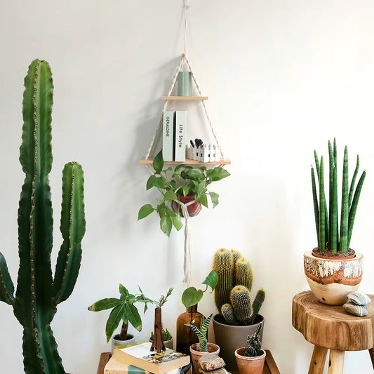 2025 New Bohemian Cotton Tapestries Hand-Woven Wall Hanging Multifunctional Foldable Storage for Family Apartment Plant Wall