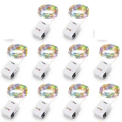 Outside 10 Pack Waterproof Mini Fairy Lights Copper with 3 Speed Modes for Christmas Decorations and Outdoor Use Battery Powered