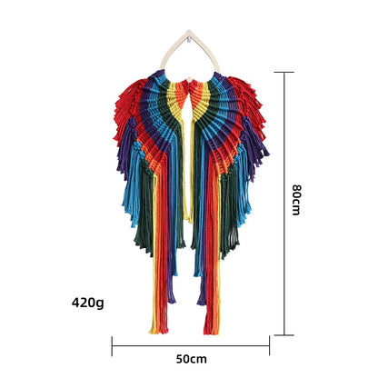 2025 Nordic Bohemian Rainbow Wing Wall Mounted Decoration Handcrafted Luxury for Bedroom Living Room Home Furniture Apartment