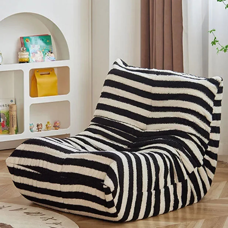 Lazy Floor Sofa Bedroom Single Person Sofa Living Room Suede Chair Bean Bag Chair for Adults Fireside Chair Caterpillar Couches