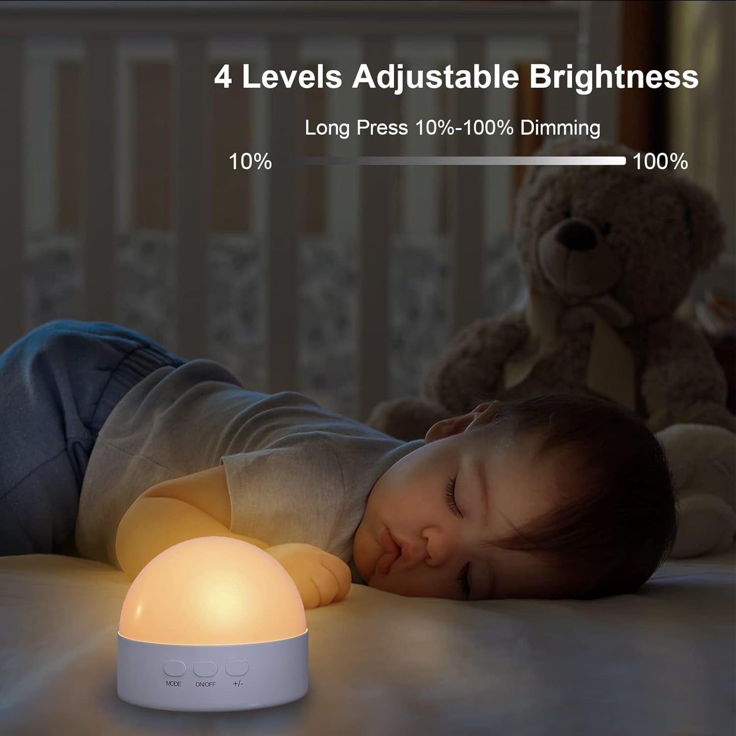 Portable Night Light, Dimmable 8 Color Lighting, 1800Mah Battery Rechargeable, Small LED Lamp for Nursery, Baby, Kids and Adults(1Pcs)