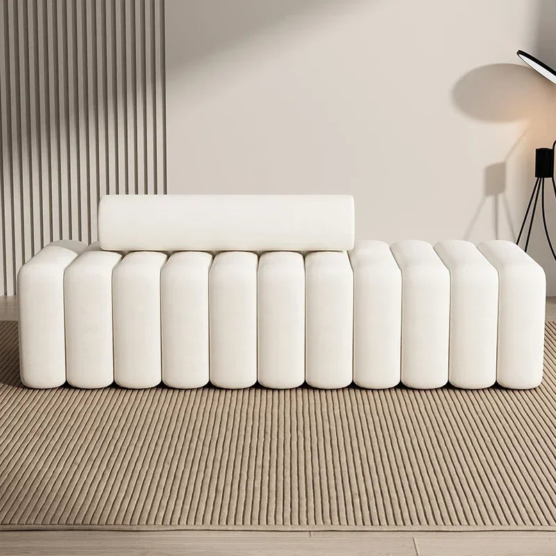 Lazy White Living Room Sofa Modern Nordic Home Shoe Changing Stool Luxury Bedroom Comfortable Muebles Para El Hogar Decor
