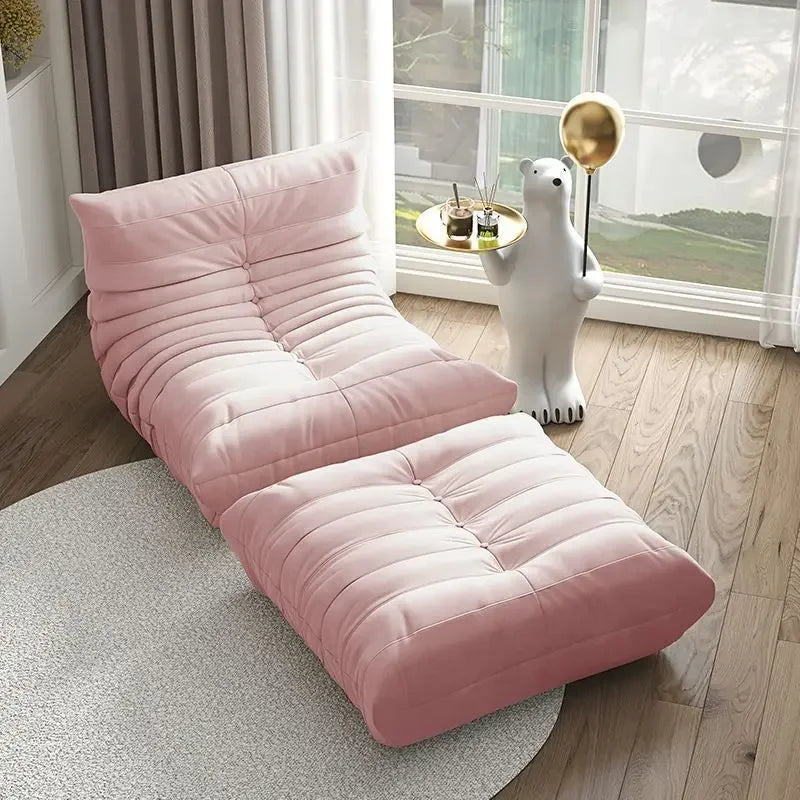 Lazy Floor Sofa Bedroom Single Person Sofa Living Room Suede Chair Bean Bag Chair for Adults Fireside Chair Caterpillar Couches