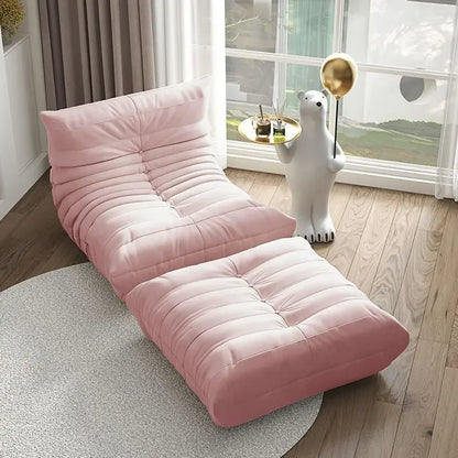 Lazy Floor Sofa Bedroom Single Person Sofa Living Room Suede Chair Bean Bag Chair for Adults Fireside Chair Caterpillar Couches