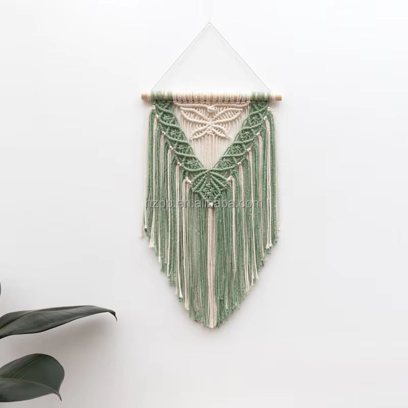 Handmade 2025 Cotton Rope Woven Tapestry Tassel Hot Selling Wall Hanging Art Decorative for Bedroom & Living Room Home Furniture