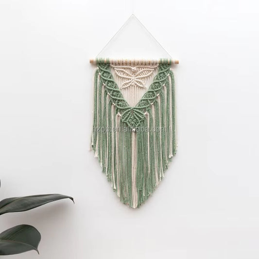 Handmade 2025 Cotton Rope Woven Tapestry Tassel Hot Selling Wall Hanging Art Decorative for Bedroom & Living Room Home Furniture