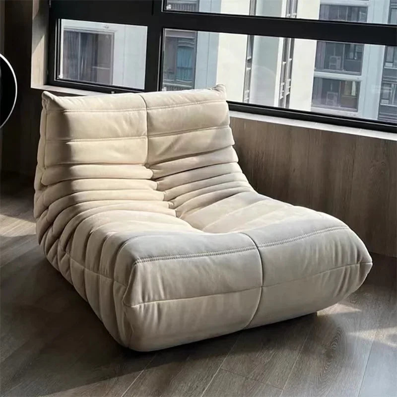 Lazy Floor Sofa Bedroom Single Person Sofa Living Room Suede Chair Bean Bag Chair for Adults Fireside Chair Caterpillar Couches