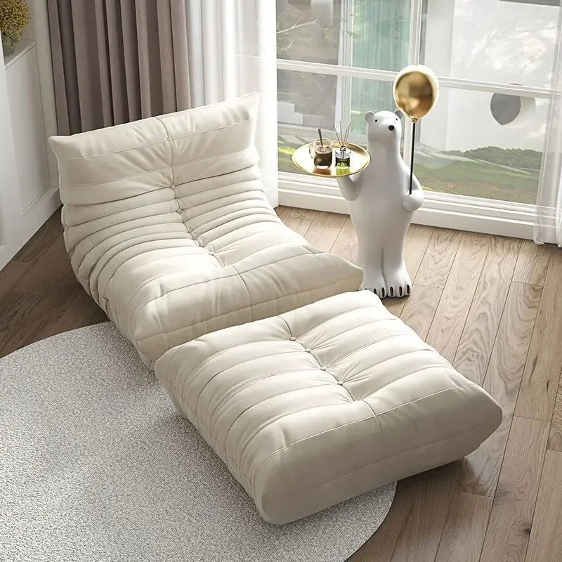Lazy Floor Sofa Bedroom Single Person Sofa Living Room Suede Chair Bean Bag Chair for Adults Fireside Chair Caterpillar Couches