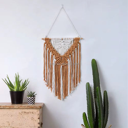 Handmade 2025 Cotton Rope Woven Tapestry Tassel Hot Selling Wall Hanging Art Decorative for Bedroom & Living Room Home Furniture