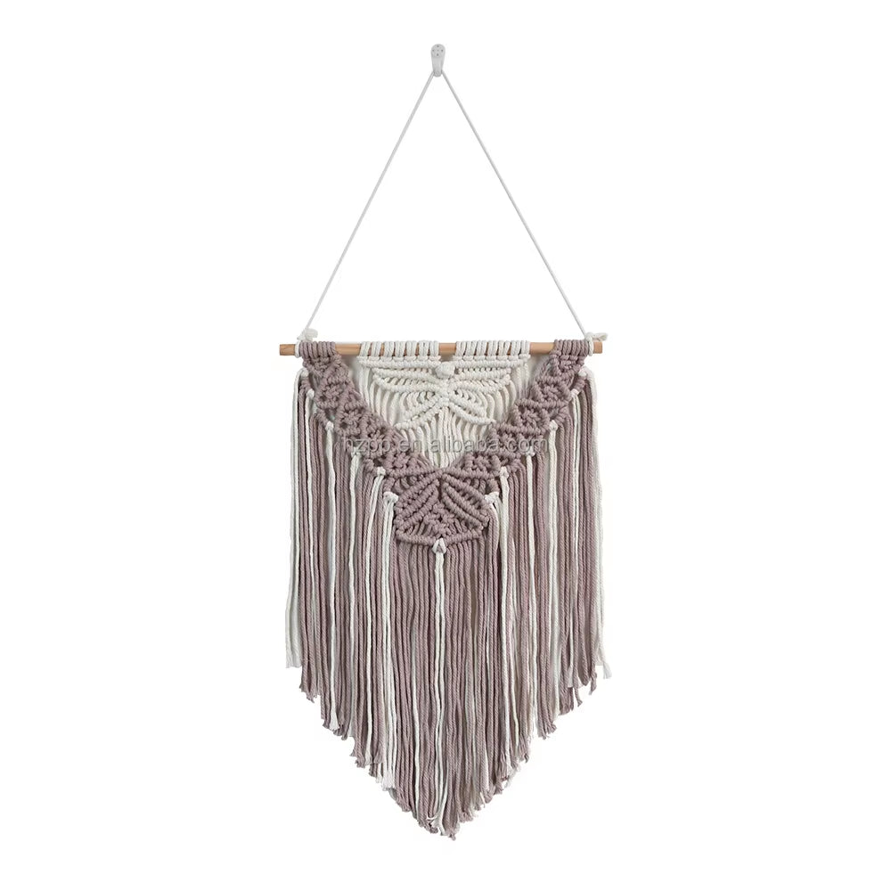Handmade 2025 Cotton Rope Woven Tapestry Tassel Hot Selling Wall Hanging Art Decorative for Bedroom & Living Room Home Furniture