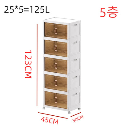 45 55 65 75Cm Foldable Multi-Layer Storage Box Locker Multifunctional Living Room Cabinets Furniture Storage Shelf Folding Box