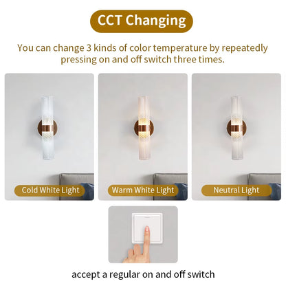 Simple Long Strip LED Background Light Hotel Corridor Study Reading Lustre Wall Lamp