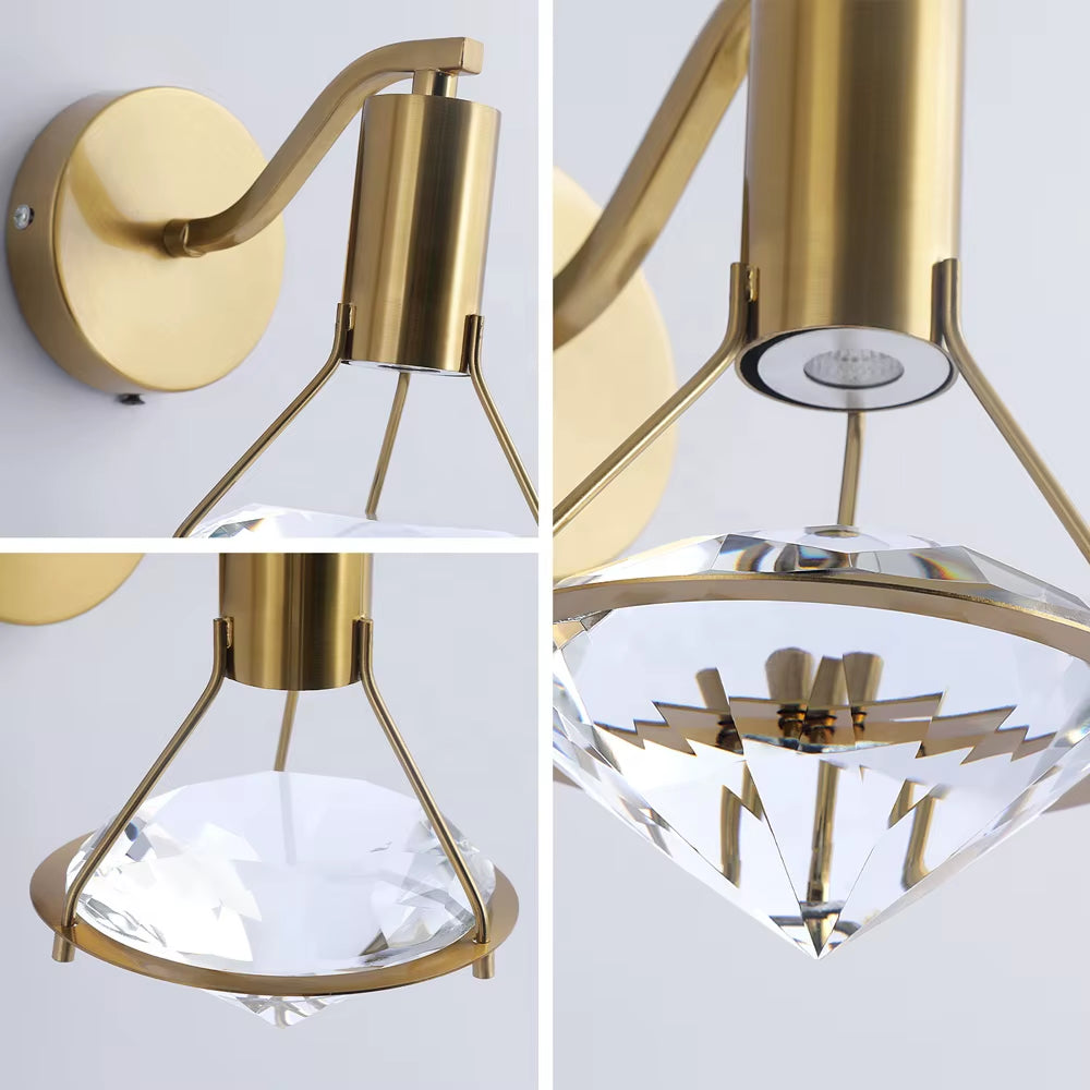 Light Luxury Entrance Bedroom Wall Lamp Bedside Small Chandelier Creative Living Room Background Wall Aisle Sconce
