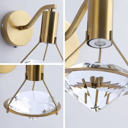 Light Luxury Entrance Bedroom Wall Lamp Bedside Small Chandelier Creative Living Room Background Wall Aisle Sconce