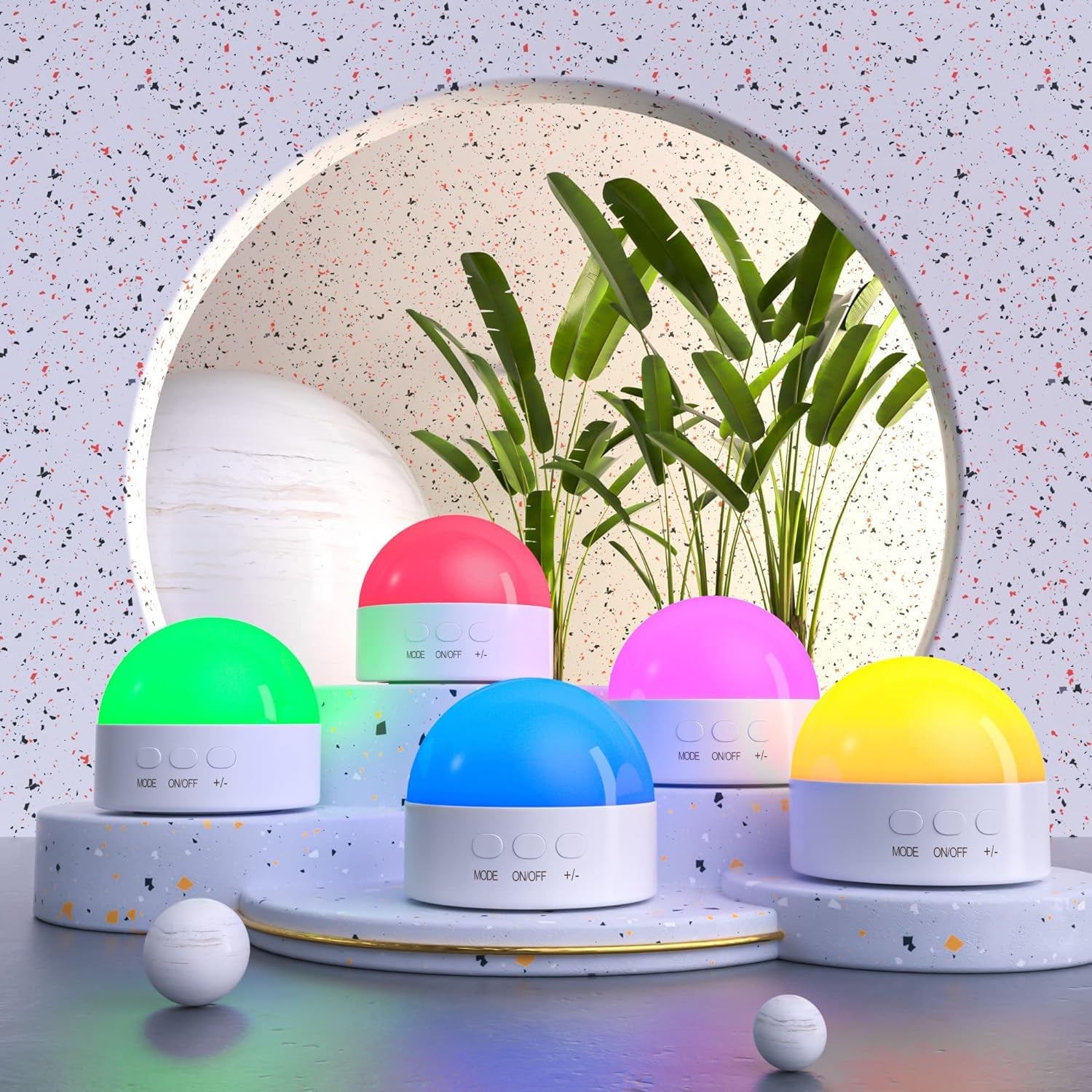 Portable Night Light, Dimmable 8 Color Lighting, 1800Mah Battery Rechargeable, Small LED Lamp for Nursery, Baby, Kids and Adults(1Pcs)