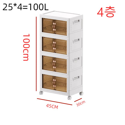 45 55 65 75Cm Foldable Multi-Layer Storage Box Locker Multifunctional Living Room Cabinets Furniture Storage Shelf Folding Box