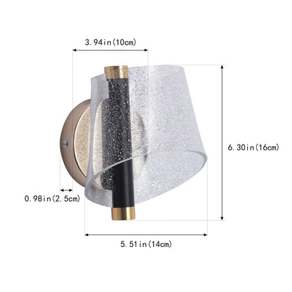 Simple Creative Design Golden Wall Night Light for Bedroom Wall Mounted Reading Lamps