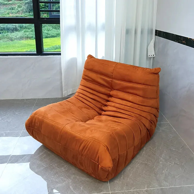 Lazy Floor Sofa Bedroom Single Person Sofa Living Room Suede Chair Bean Bag Chair for Adults Fireside Chair Caterpillar Couches