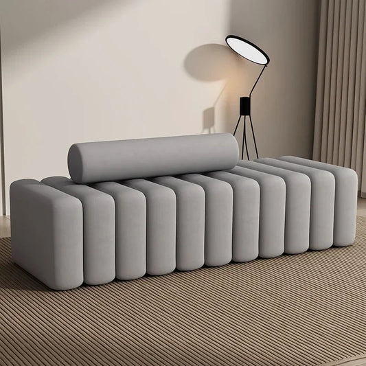 Lazy White Living Room Sofa Modern Nordic Home Shoe Changing Stool Luxury Bedroom Comfortable Muebles Para El Hogar Decor