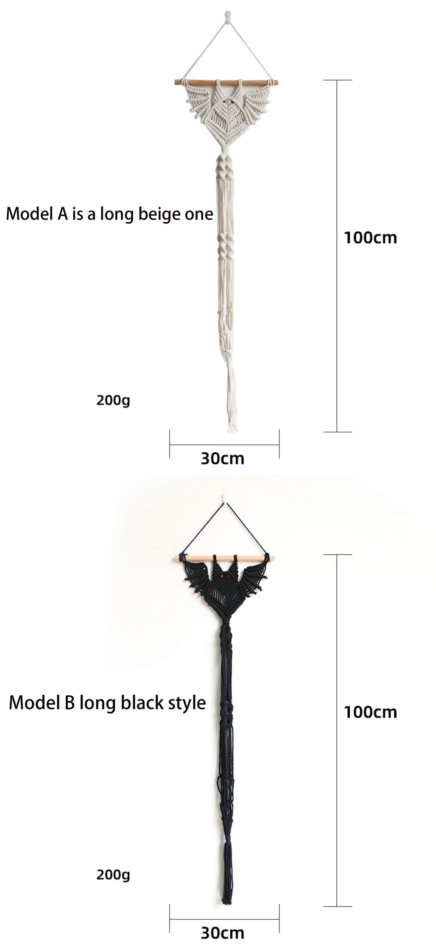 Customized Bohemian-Style Hand-Woven Bats Wall-Mounted Plants Creative Home Decoration for Bedroom and Apartment