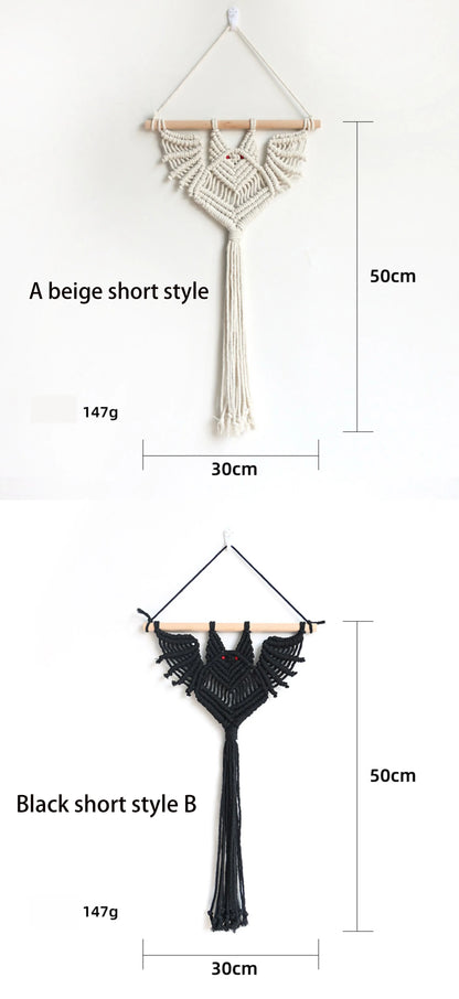 Customized Bohemian-Style Hand-Woven Bats Wall-Mounted Plants Creative Home Decoration for Bedroom and Apartment