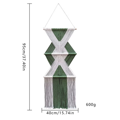 Bohemian Custom Tassel Wall Hanging Hand-Woven Cotton Rope Irregular Home Decorative Tapestries