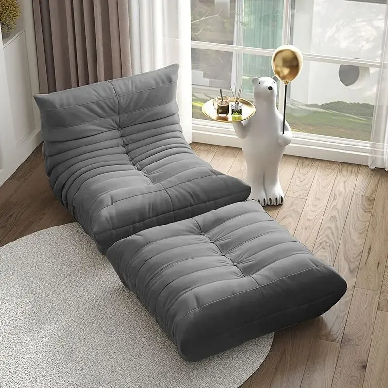 Lazy Floor Sofa Bedroom Single Person Sofa Living Room Suede Chair Bean Bag Chair for Adults Fireside Chair Caterpillar Couches