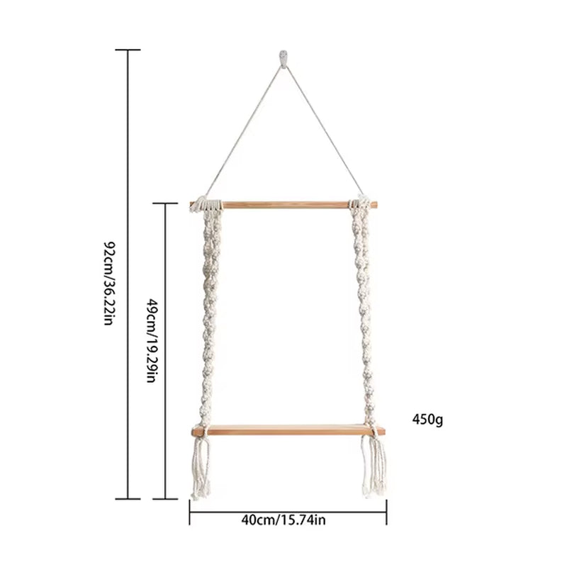 2025 New Bohemian Cotton Tapestries Hand-Woven Wall Hanging Multifunctional Foldable Storage for Family Apartment Plant Wall