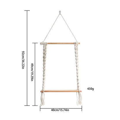 2025 New Bohemian Cotton Tapestries Hand-Woven Wall Hanging Multifunctional Foldable Storage for Family Apartment Plant Wall