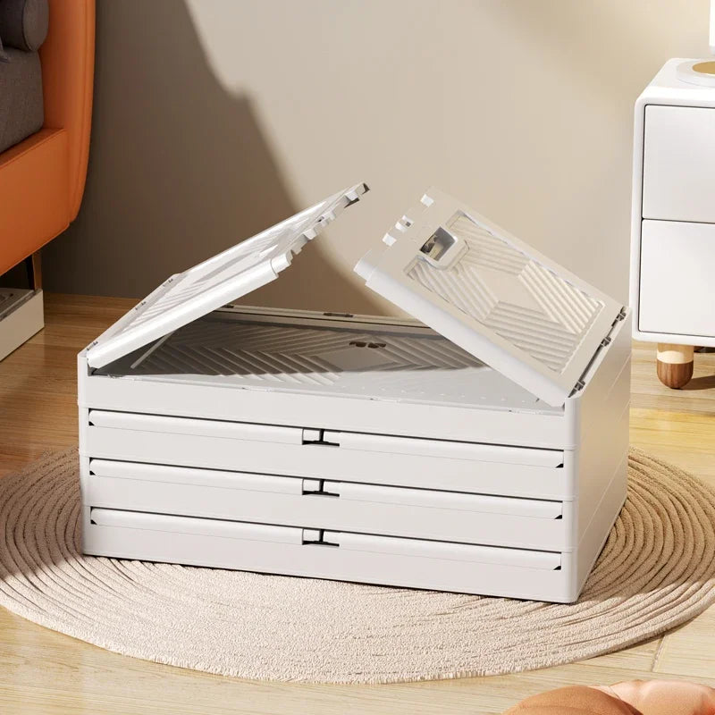 45 55 65 75Cm Foldable Multi-Layer Storage Box Locker Multifunctional Living Room Cabinets Furniture Storage Shelf Folding Box