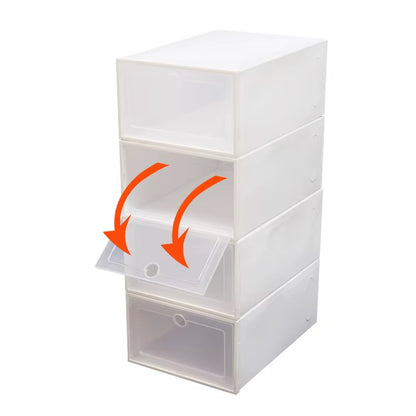 Simplicity 20Pcs Shoe Box Set Foldable Storage Plastic Kitchen Clear Home Organizer Rack Stack Bathroom Storage Box