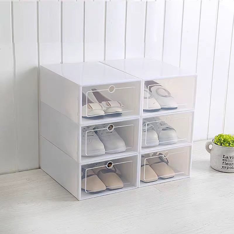 Simplicity 20Pcs Shoe Box Set Foldable Storage Plastic Kitchen Clear Home Organizer Rack Stack Bathroom Storage Box