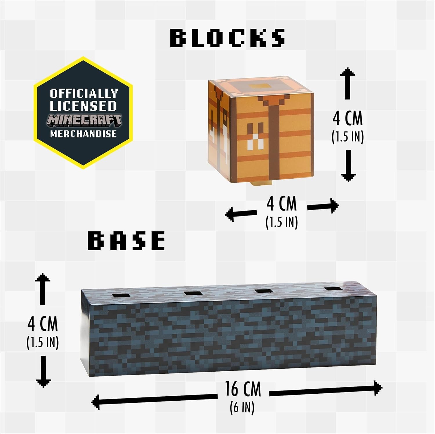 Minecraft Building Block Night Light – Officially Licensed LED Lamp for Boys’ Bedrooms, Gaming Decor & Gifts – Fun Minecraft Room Accessory