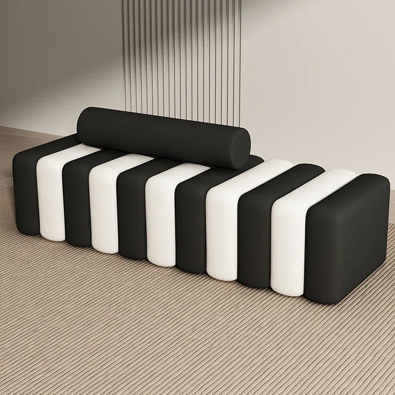 Lazy White Living Room Sofa Modern Nordic Home Shoe Changing Stool Luxury Bedroom Comfortable Muebles Para El Hogar Decor
