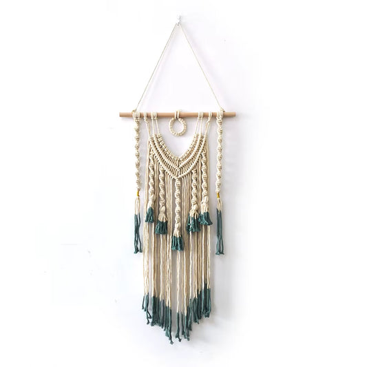 Bohemian Style Hand Woven Cotton Tapestry Luxury Bedroom Decorative Wall Hanging Art