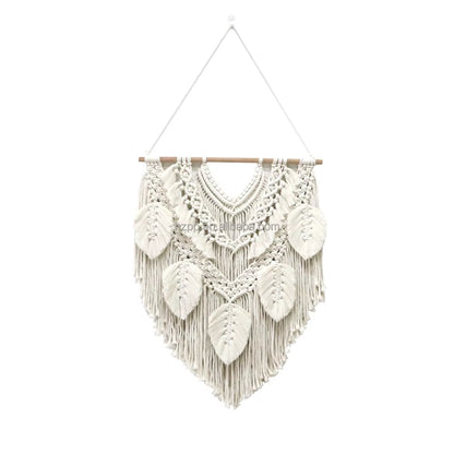 Hand-Woven Leaf Wall Hanging Simple Fashion for Home Office Apartment Outdoor or Hospital Decoration Background Tapestry