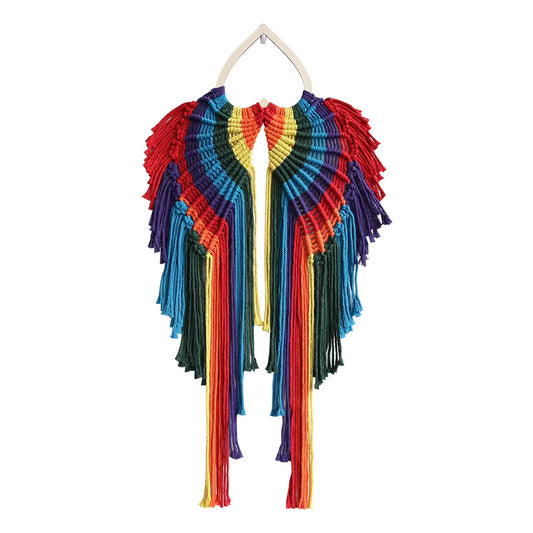 2025 Nordic Bohemian Rainbow Wing Wall Mounted Decoration Handcrafted Luxury for Bedroom Living Room Home Furniture Apartment
