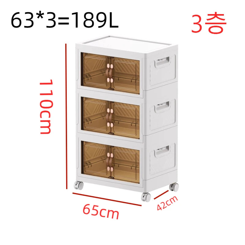 45 55 65 75Cm Foldable Multi-Layer Storage Box Locker Multifunctional Living Room Cabinets Furniture Storage Shelf Folding Box